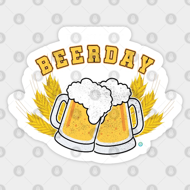 Beerday Gift Birthday present party Anniversaire Sticker by woormle